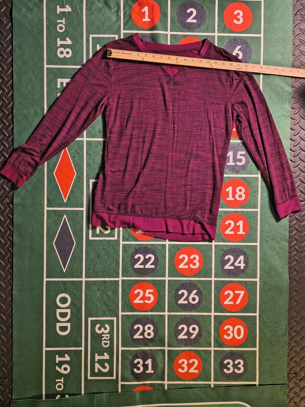 Felina Burgundy Black Heathered Lounge Top Long Sleeve Womenâs Small - Picture 7 of 15